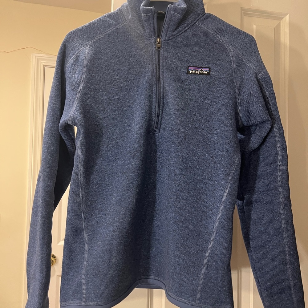 Patagonia Women's Blue Zip-Up Sweater